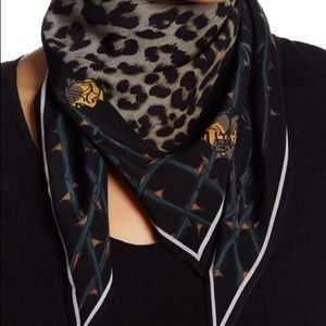 Rockin’s Handkerchief/scarf Leopard Print & Roses